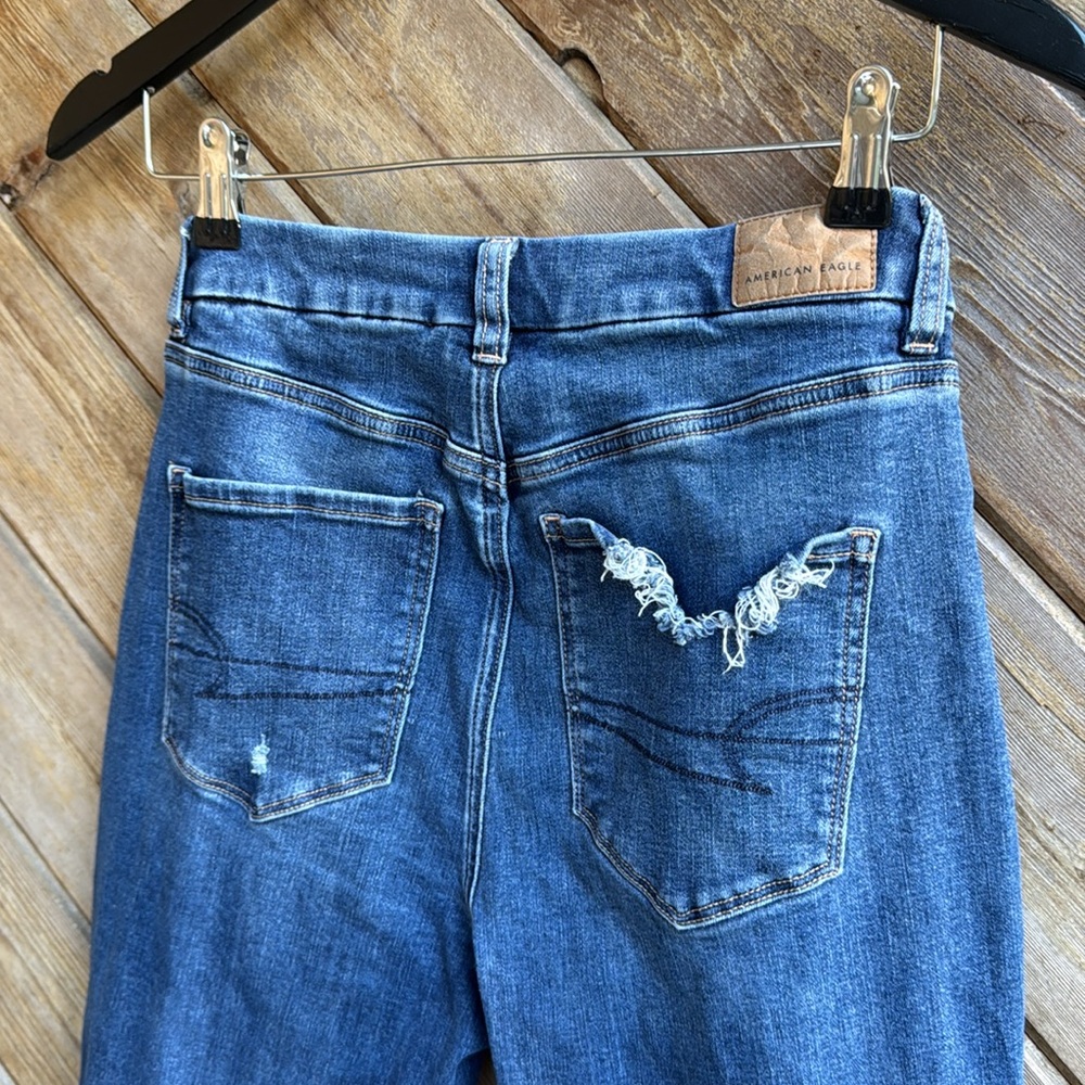 American Eagle Outfitters next level stretch curvy high rise jegging crop 8 tall - Picture 7 of 8